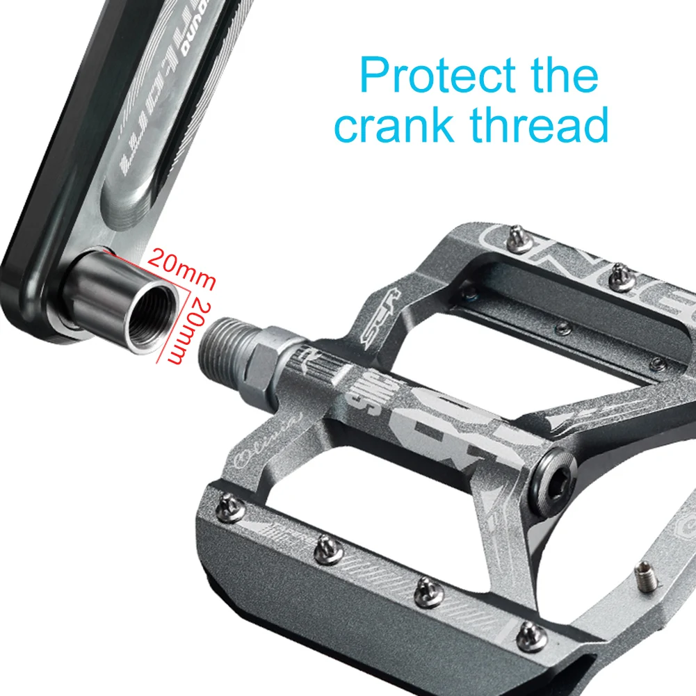 

1Pair Bike Pedal Extenders Chrome-Molybdenum 20mm Extender Fit 9/16" Thread For MTB, Road Bike, BMX