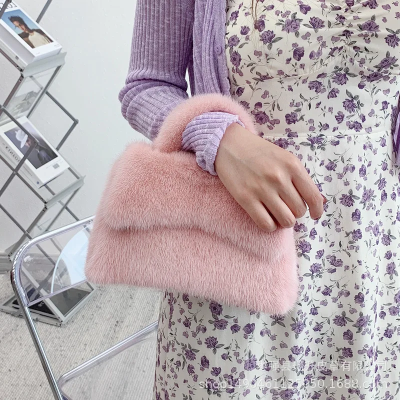 

Ladies Mink Shoulder Bag Flip Bag Ladies 2021 New Brand Designer Handbag Chain Messenger Bag For Elegant Women