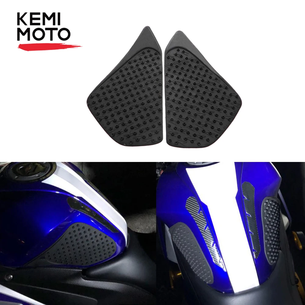 KEMiMOTO для Yamaha R3 YZF-R3, мотоциклетные противоскользящие накладки на бак, защитные наклейки, боковые газовые наколенники, тяговые накладки