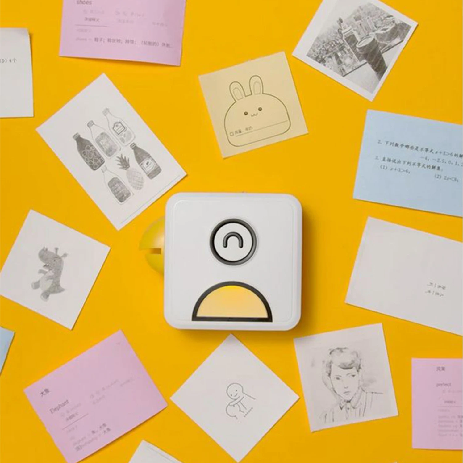 Карманный фототермальный принтер 58 мм Беспроводной BT 300 точек/дюйм с 1 рулоном