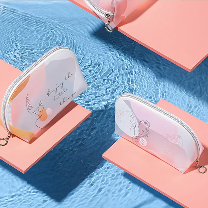 

Waterproof Toiletry Tool Frosted Transparent Makeup Bag Organizer Bag Pouch Cosmetic Bag Washing Bag Toiletry Travel Bag