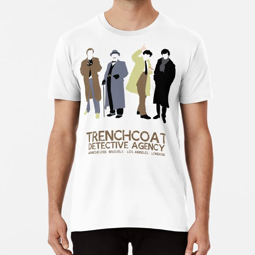 Тренчкот детективное управление футболка детективы полиция убийца Шерлок Холмс