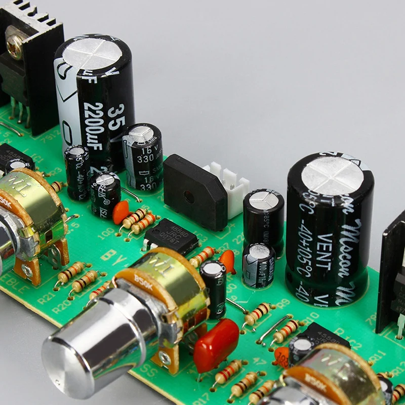 Горячая 3C-12V NE4558 Hi-Fi предусилитель тональная плата бас ВЧ регулятор громкости
