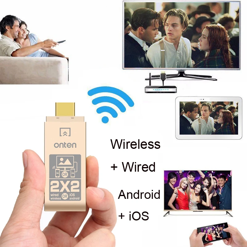 Кабель для передачи данных + беспроводной адаптер Wi Fi HDMI подключения телефона к