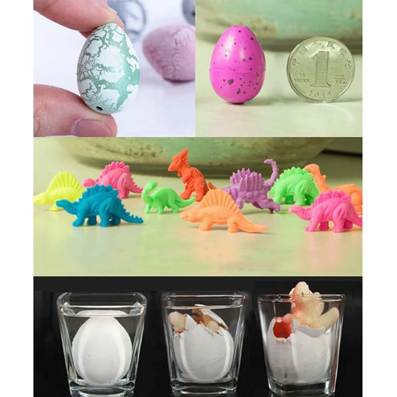 

10Pcs/Set Cute Magic Water Growing Egg Hatching Colorful Dinosaur Add Cracks Grow Eggs Children Kids Boys Party Small Gifts