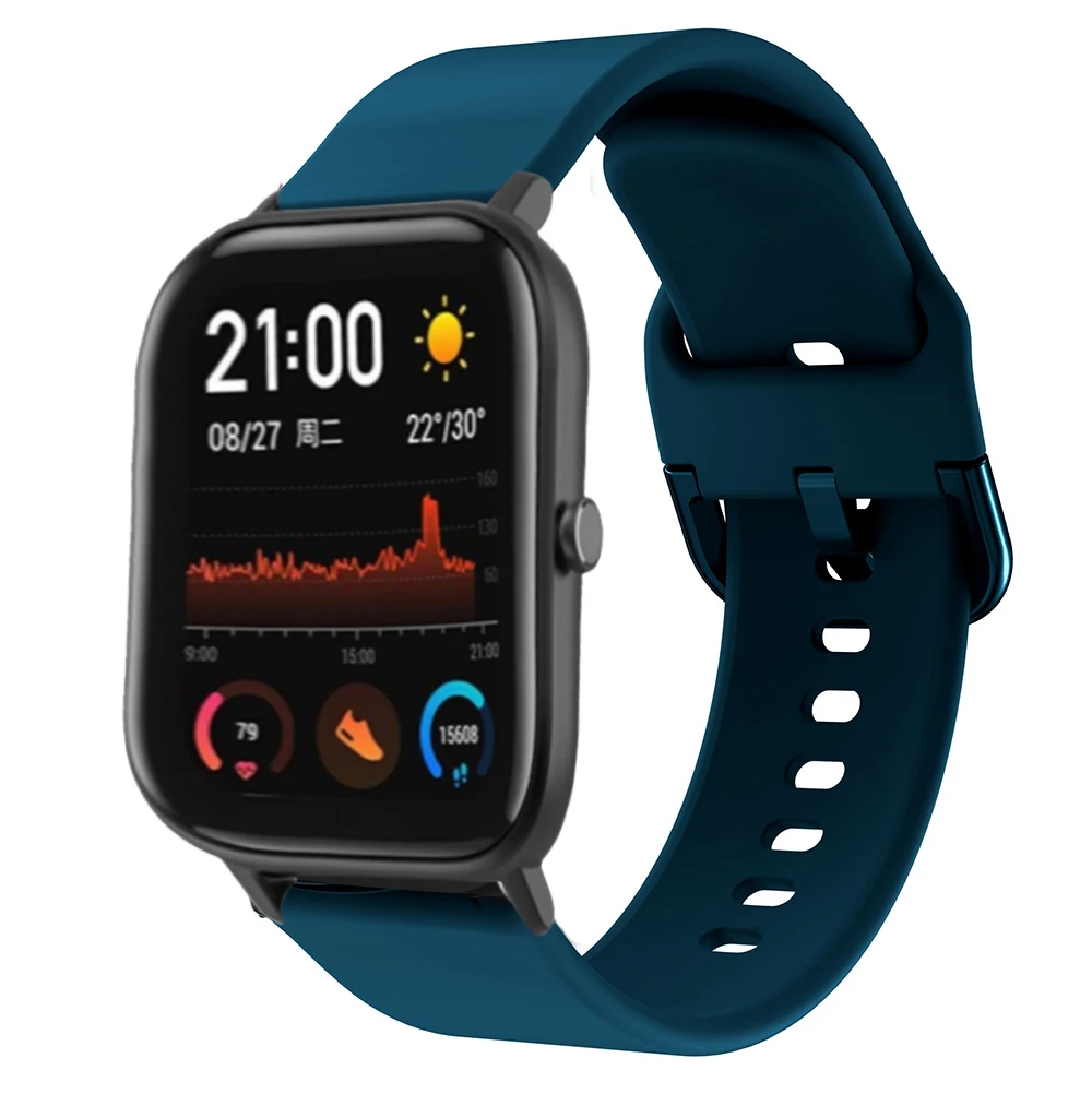 

For correa amazfit gts bracele Silicone band + Case Replacement Soft TPU Protective Cover For Huami correa amazfit bip GTS Strap