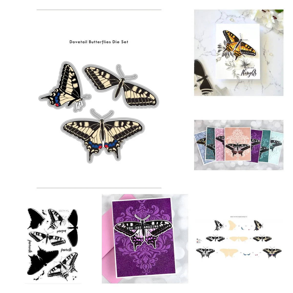 

Butterfly Insect Die Set Metal Cutting Dies and Stamps DIY Scrapbooking Card Stencil Paper Cards Handmade Album Stamp Die Sheets
