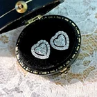 Женские серьги в форме сердца CAOSHI, элегантные свадебные аксессуары