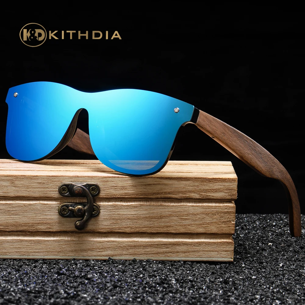 

Kithdia Walnut Wooden Sunglasses Brand Designer Retro Wood Sun Glasses For Men Mirror Shades Fashion Oculos Gafas De Sol