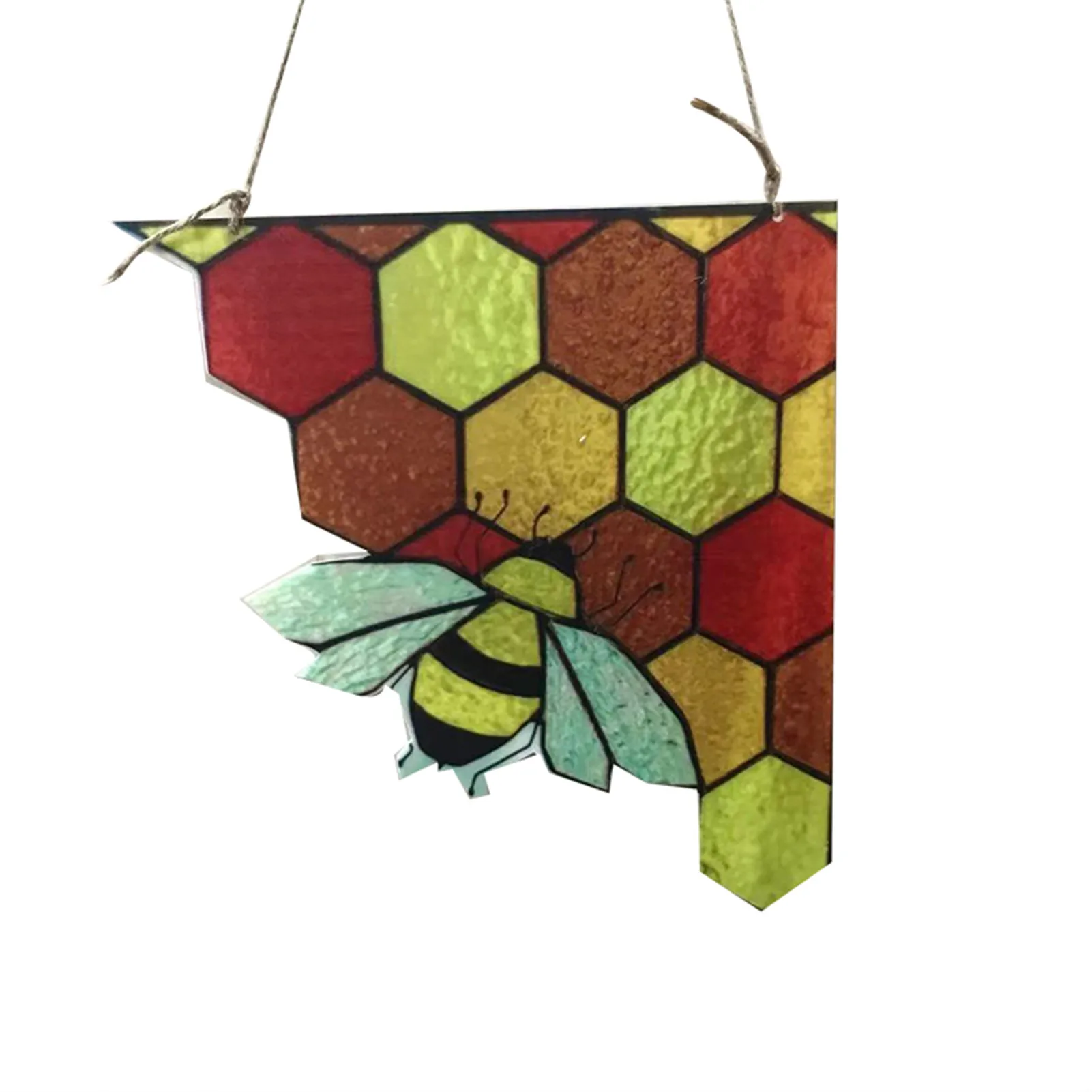 

Hanging Pendants Ornaments Yellow-Bees Sunflower Decor Artificial Pendants Layout Props for Front Door Window Wall YA88