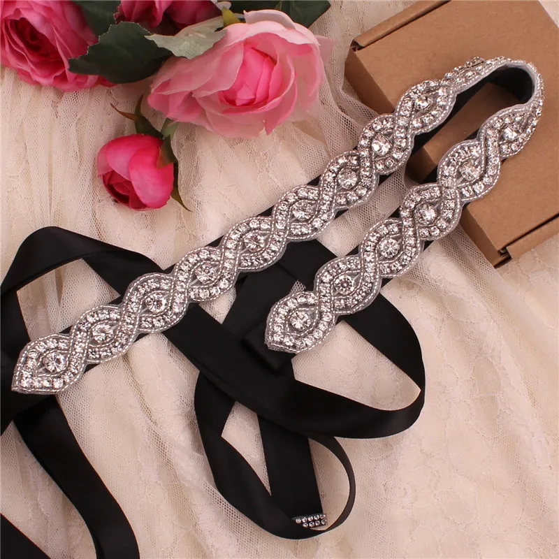 Пояс для невесты пояс свадебного платья женский аксессуары вечернего серебряный