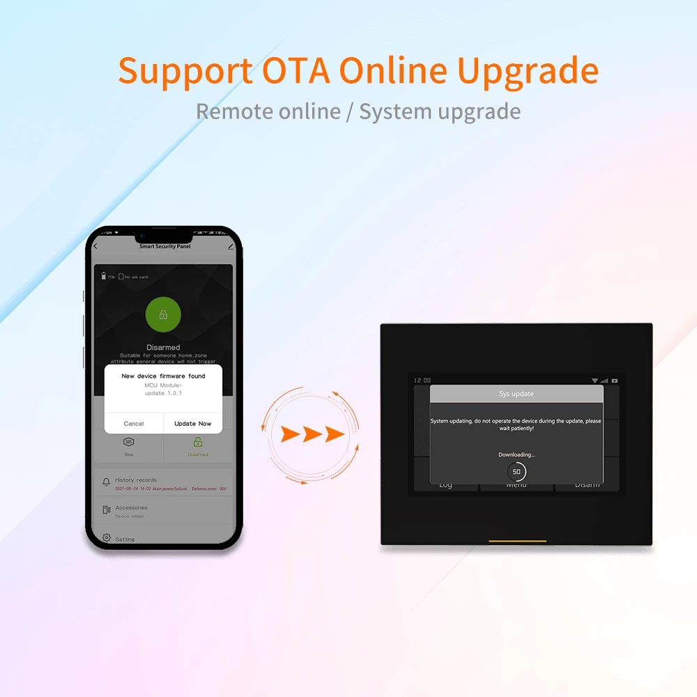 Ostaniot 4G HD Wireless Home Burglar Security Alarm System Tuya Smart Life Anti-Fingerprint screen Support OTA Online Upgrade enlarge