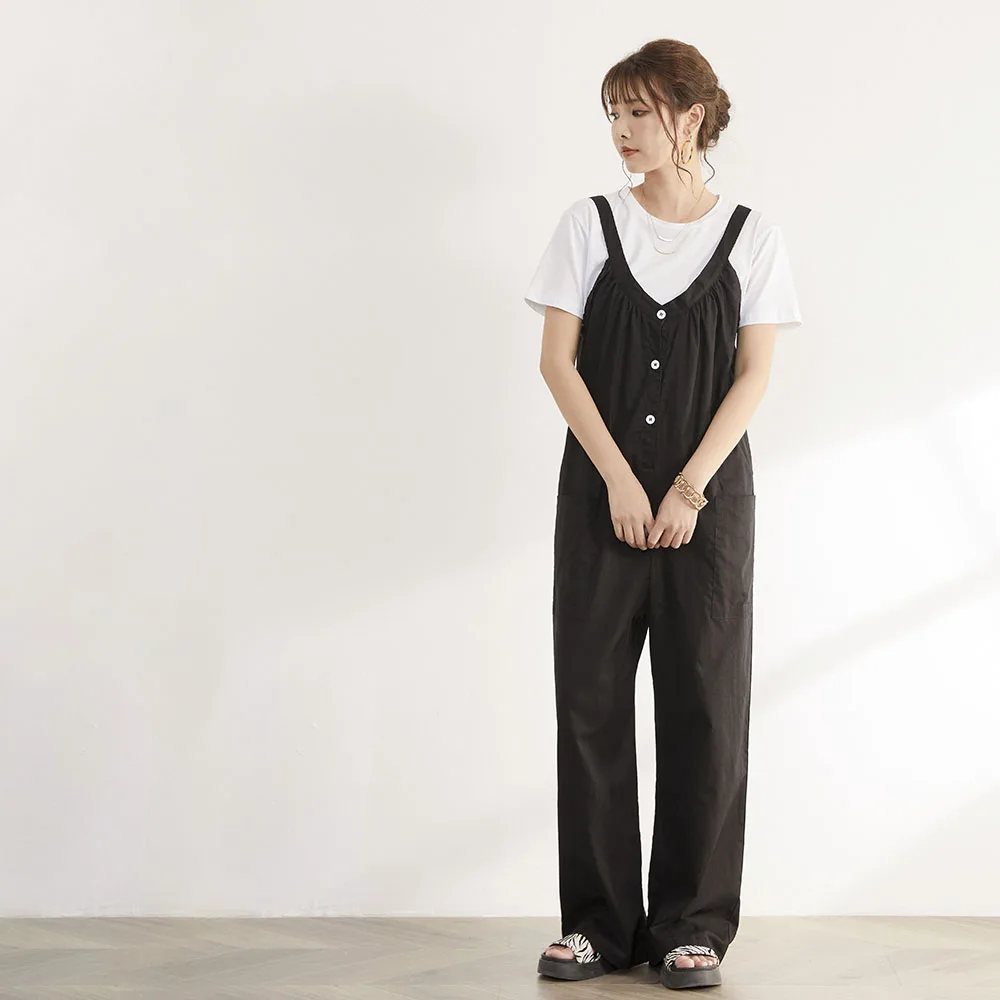 

Jumpsuit Doresuwe Trousers With Pockets Plain Casual Ladies Fashion Wearable All-in-one Overalls 2021 New Style Suit Sweet Girl
