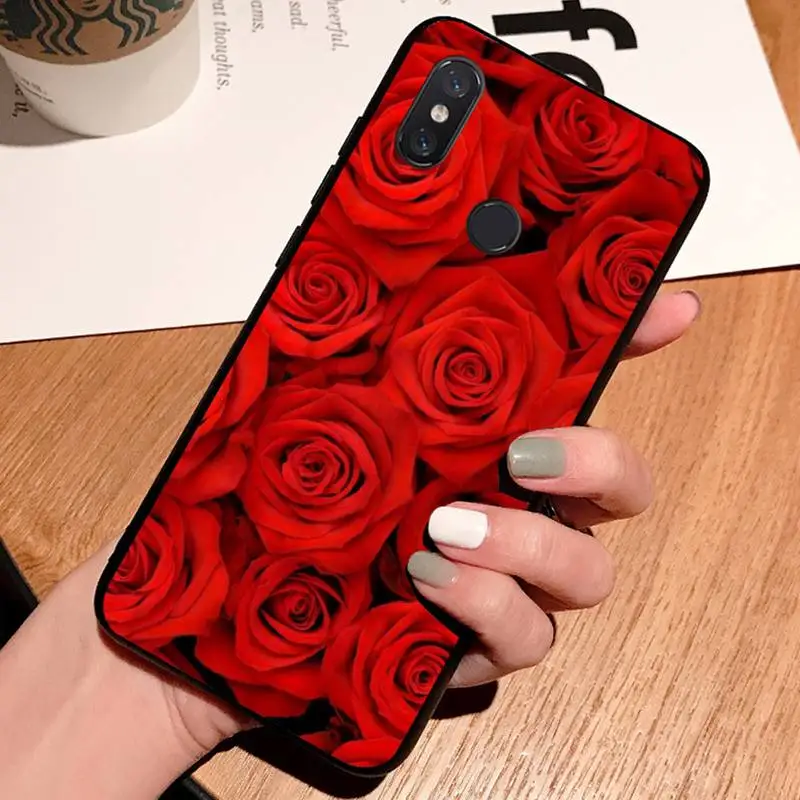 

red rose Phone Cases For Xiaomi Redmi note 7 8 9 t k30 max3 9 s 10 pro lite