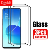 3pcs full protective glass on the for oppo reno 6 6z 5z 4z find x3 x2 lite screen protector realme 8i 8s narzo 50a 50i 30a glass
