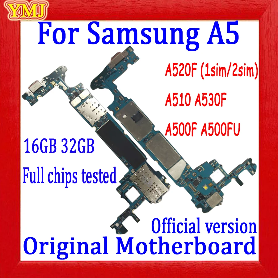 Полные чипы 100% протестированы для Samsung A5 A520F A530F A510F A500FU материнская плата