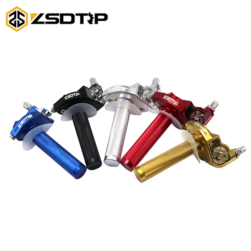 

ZSDTRP CNC Aluminum Adjustable Motorcycle Throttle Grips Quick Twister Motorbike Hand Grips For Kawasaki Yamaha Honda