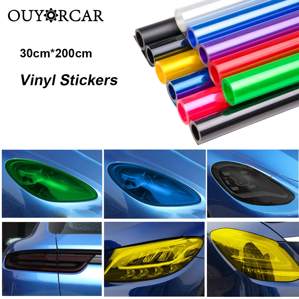 30 см x 200 пленка для автомобилей головной светильник хвост Оттенок Виниловая