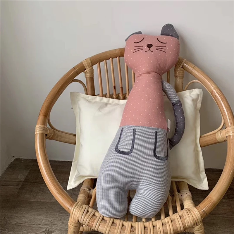 

Soft Stuffed Animals Toys Children Kids Room Nursery Decor Head Back Rest Cotton Baby Comforter Plush Toy Cat Bear Deer Dolls