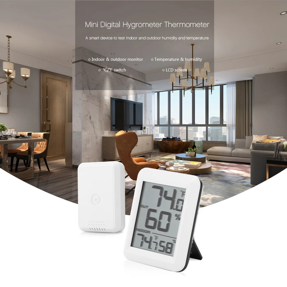 TS FT0423 точный беспроводной наружный Цифровой термометр гигрометр Измеритель