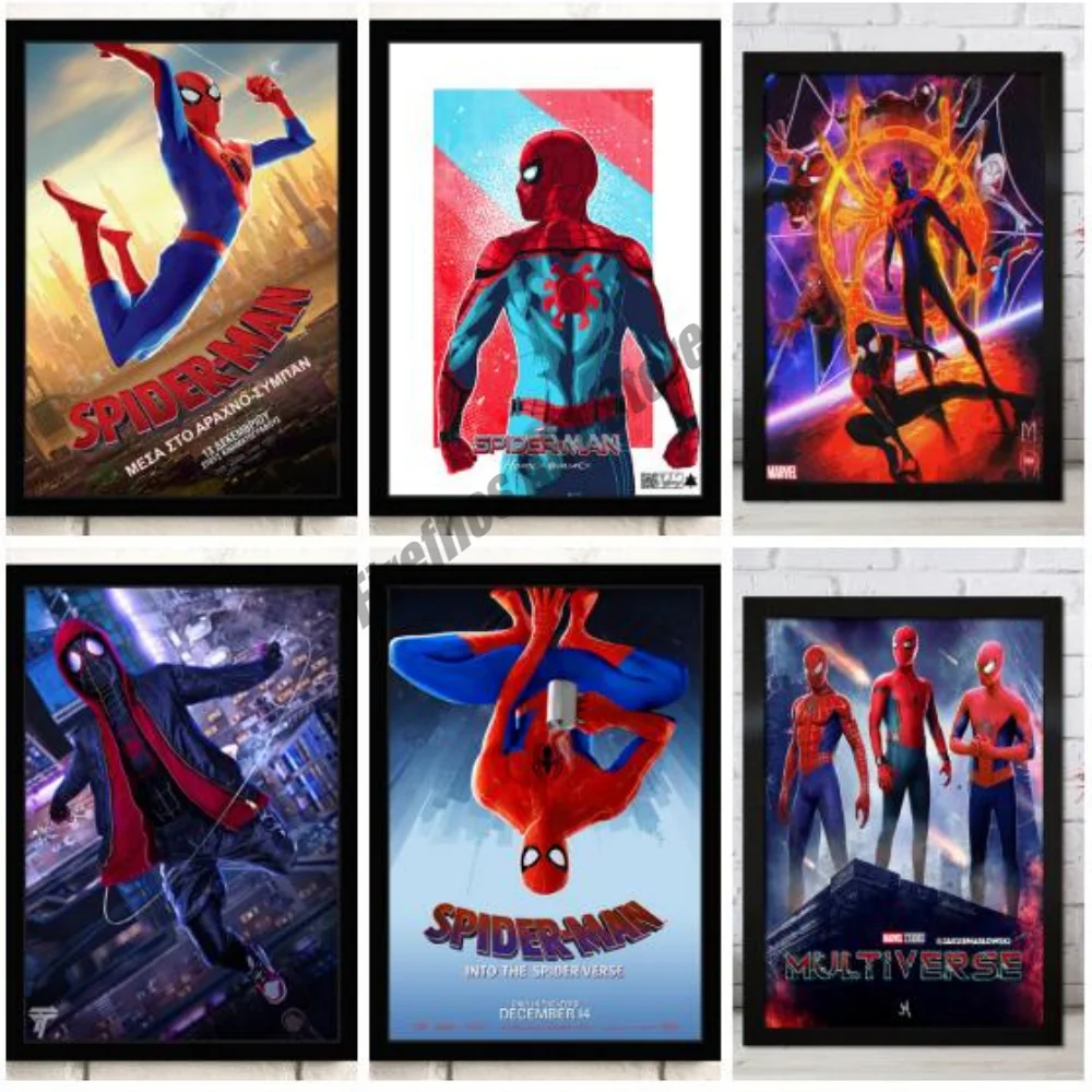 

Marvel Wall Art Canvas Painting Spiderman Superhero Anime Nordic Posters and Prints Room Decoration Pictures Living Home Decor