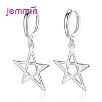 korean new statement geometric five pointed star jemmin women drop earrings easy wear pierced earrings jewelry