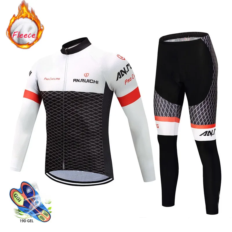 long cycling set 4 Новинка, зимний термальный флисовый комплект Джерси для велоспорта, дышащий, Ropa Ciclismo, мужская одежда с длинным рукавом для горного велосипеда, одежда для занятий спортом на открытом воздухе - Цвет: long cycling set 4