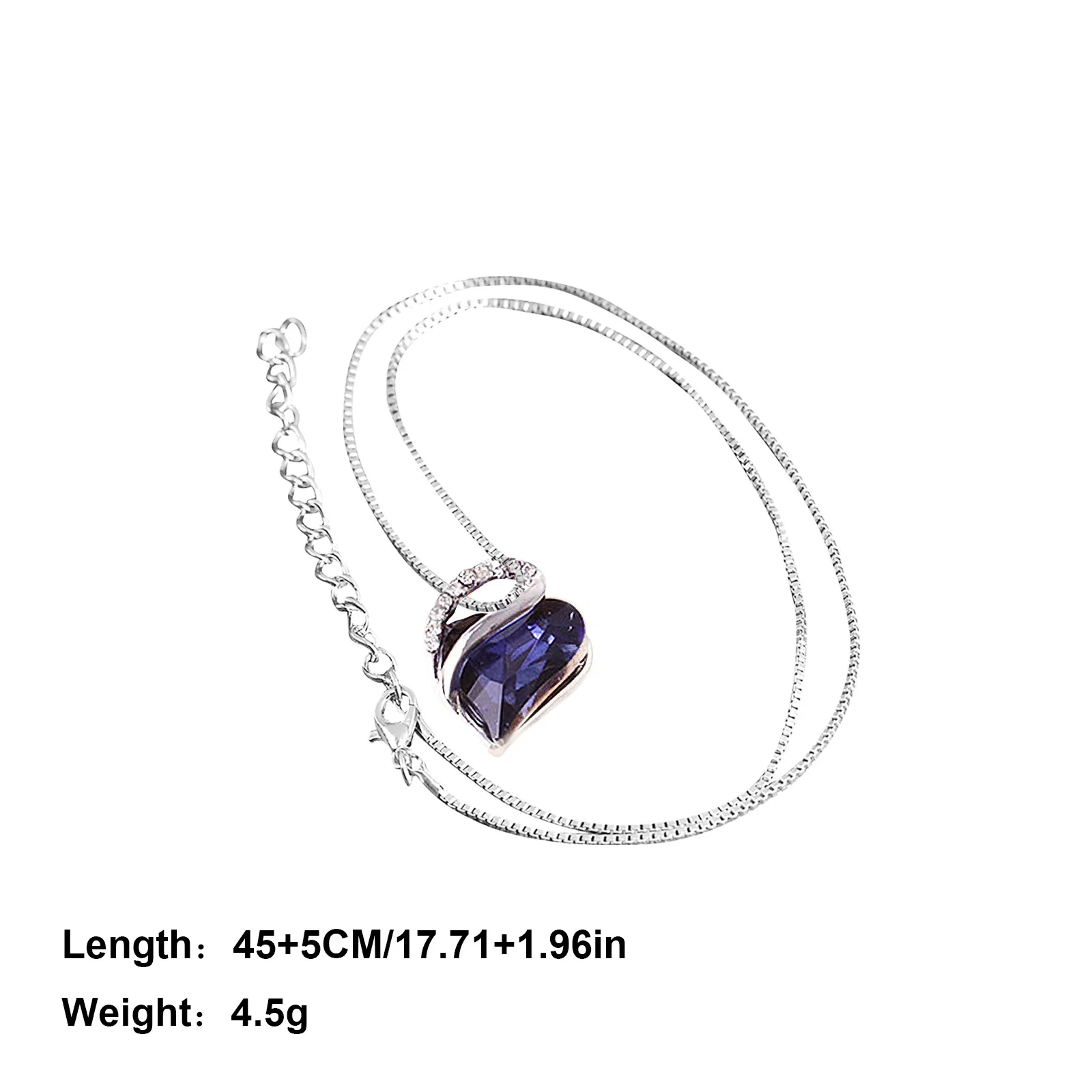 

2021 Women's neck chain Multi Color Pendant Fashion Personality Female Heart Shaped Collarbone Necklace