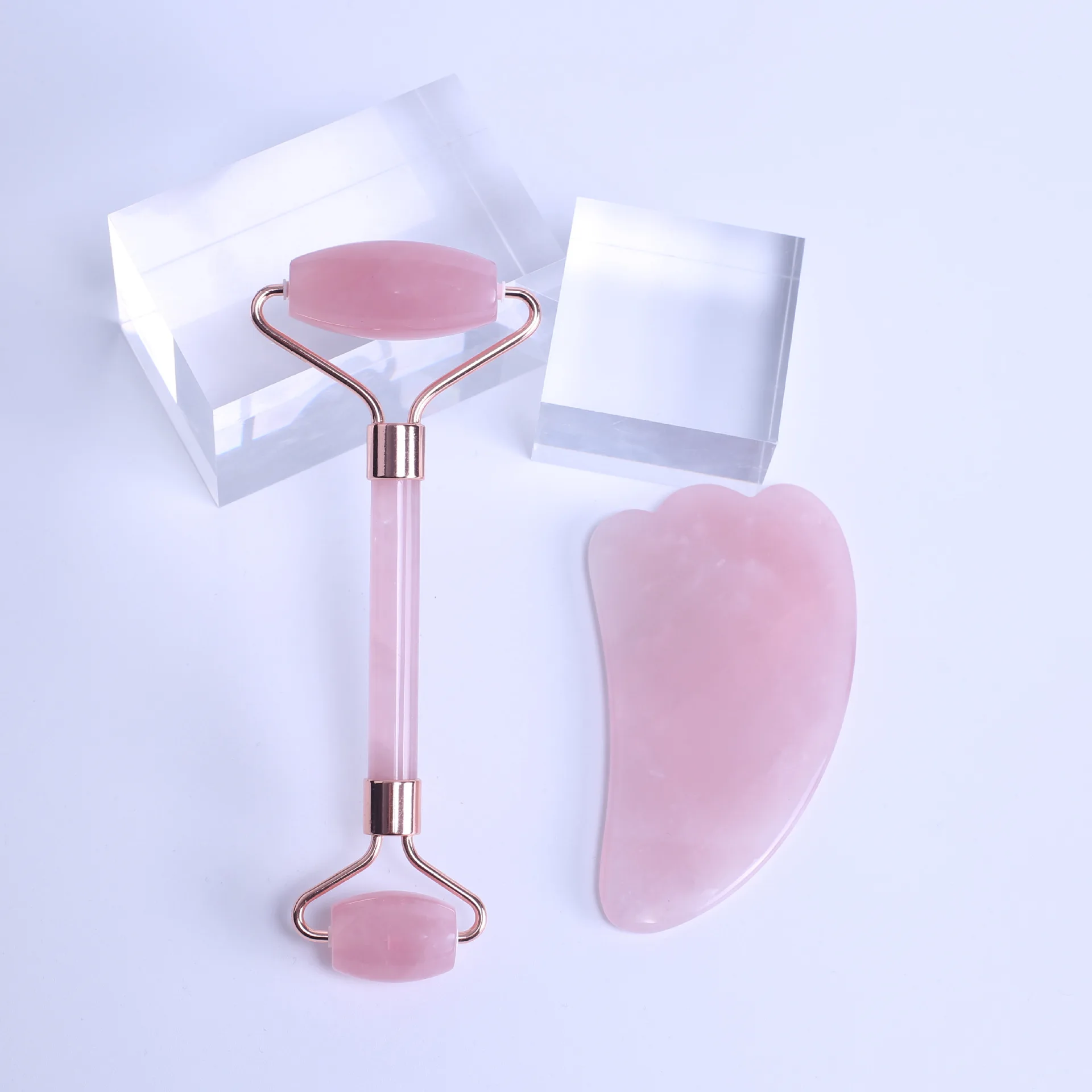 Нефритовый массажный ролик для лица Gua Sha плитка семейная коробка | Настенный