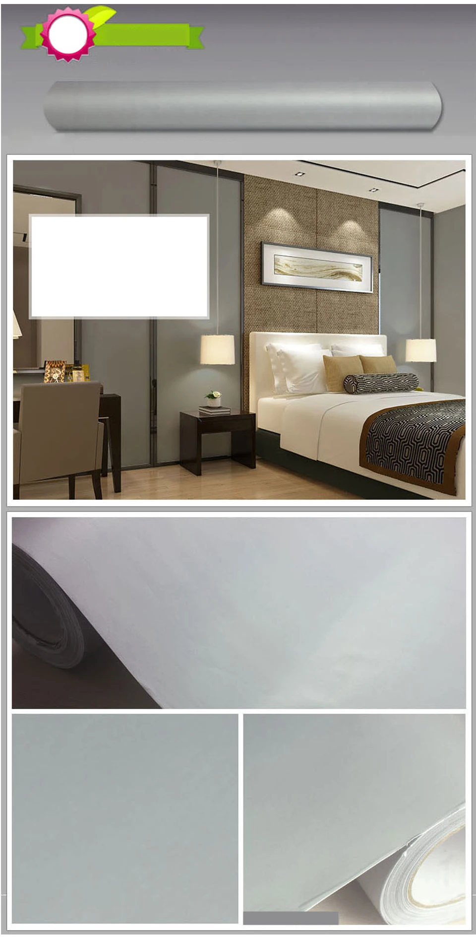 Vinyl PVC Self Adhesive Wallpaper Waterproof Furniture Renovation Cabinet Contact Paper Living Room DIY Wall Stickers Home Decor
