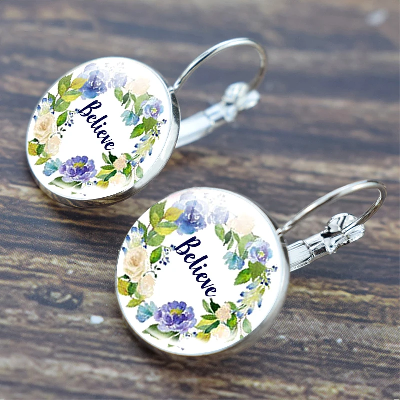 Женские библейские серьги Faith верующие серьги-подвески модные | Украшения и