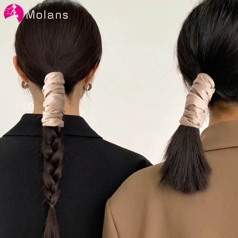 Molan модный однотонный эластичный ободок для волос девочек длинный из ленты