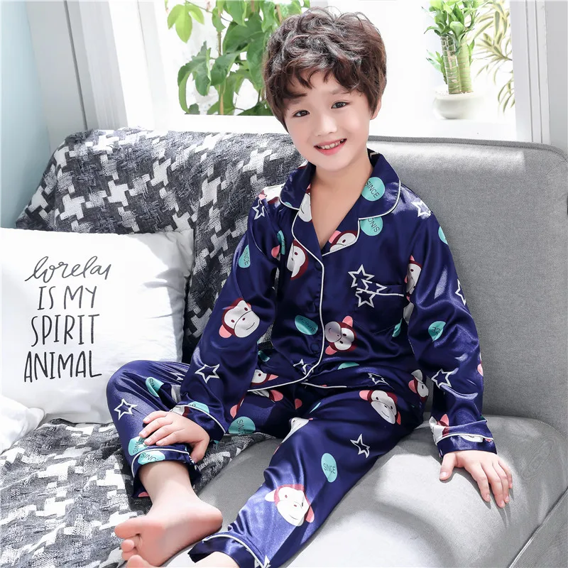 Пижамы для мальчиков; коллекция года; сезон весна-осень; детская одежда с длинными рукавами; одежда для сна; Пижамный костюм; пижамные комплекты для девочек; детский спортивный костюм - Цвет: CT hx katonghou nan