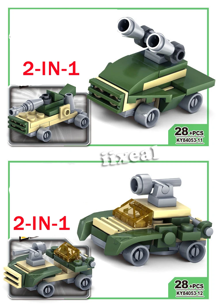 16 в 1 Детский конструктор пожарная машина|Блочные конструкторы| |
