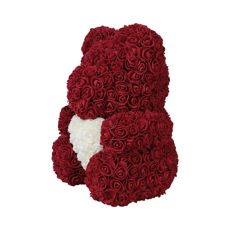 Светодиодный розовый медведь ручной работы мишка тедди цветочный подарок на