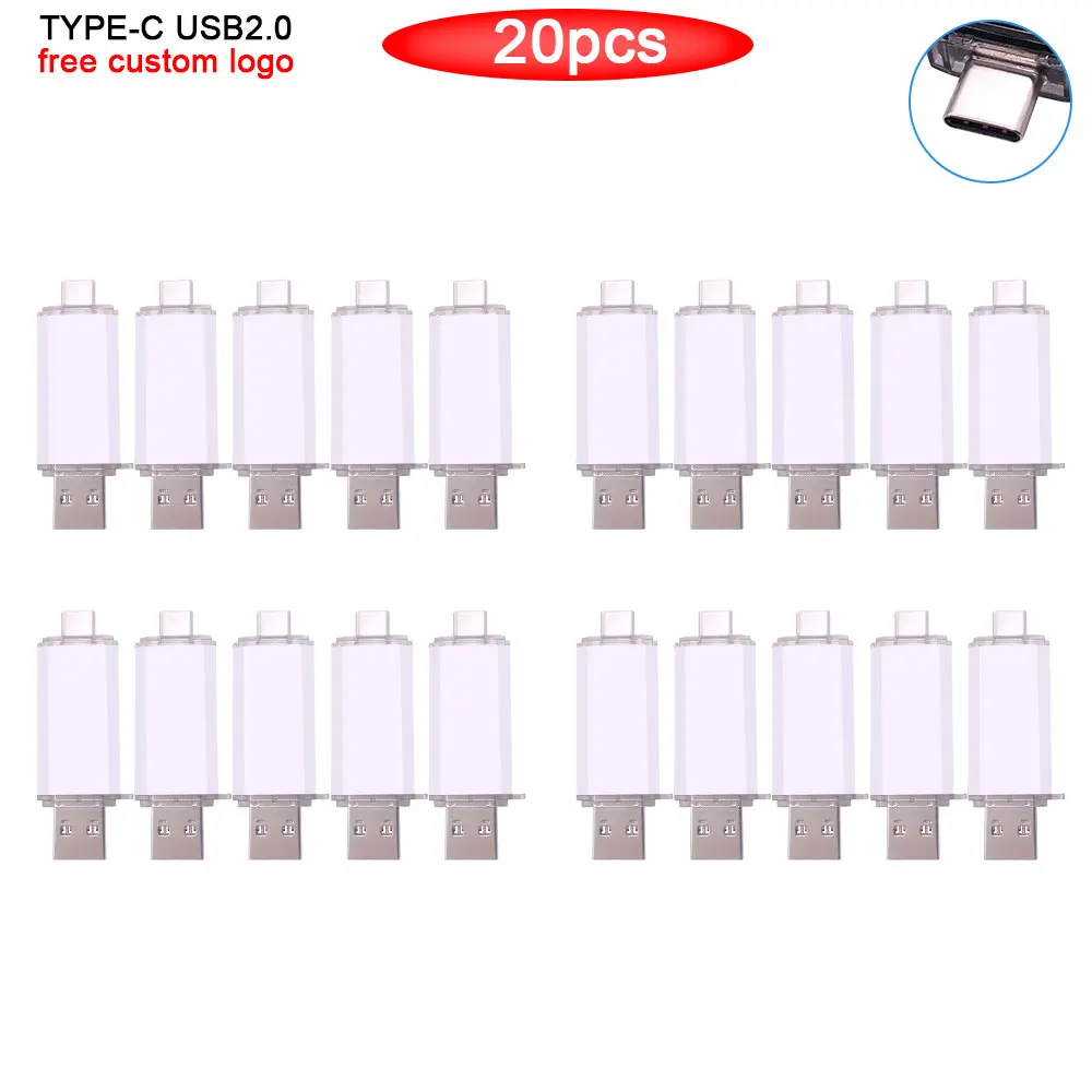 

20 шт./лот металлический USB флэш-накопитель металлический вращающийся тип-c USB карта памяти 128 ГБ 16 ГБ 32 ГБ 8 ГБ флэш-накопитель USB флешка для под...