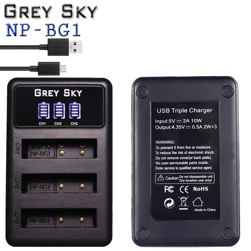 Для sony NP-BX1 NP BX1 NP-FV100 NP-FW50 NP-FM500H NP-BG1 для с 3 слотами ЖК-камеры двойным и одиночным