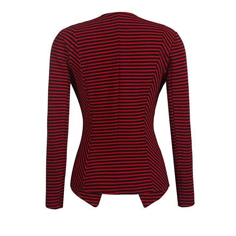 Женский блейзер на одной пуговице SAGACE полосатый с длинным рукавом женский костюм