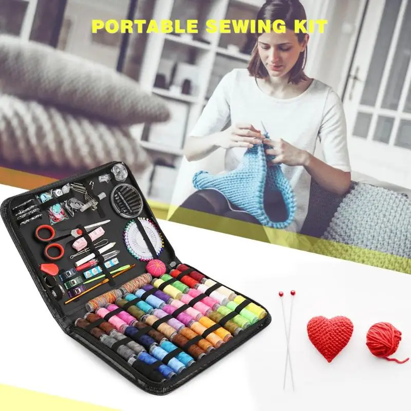 

183pcs DIY Multi-function Threads Sewing Box for Hand Quilting Stitching