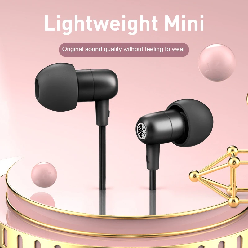 

Universal Stereo Bass Headphone In-Ear 3.5MM Wired Earphones Metal HIFI Stereo Earpiece With MIC For Mobile Phone Computer