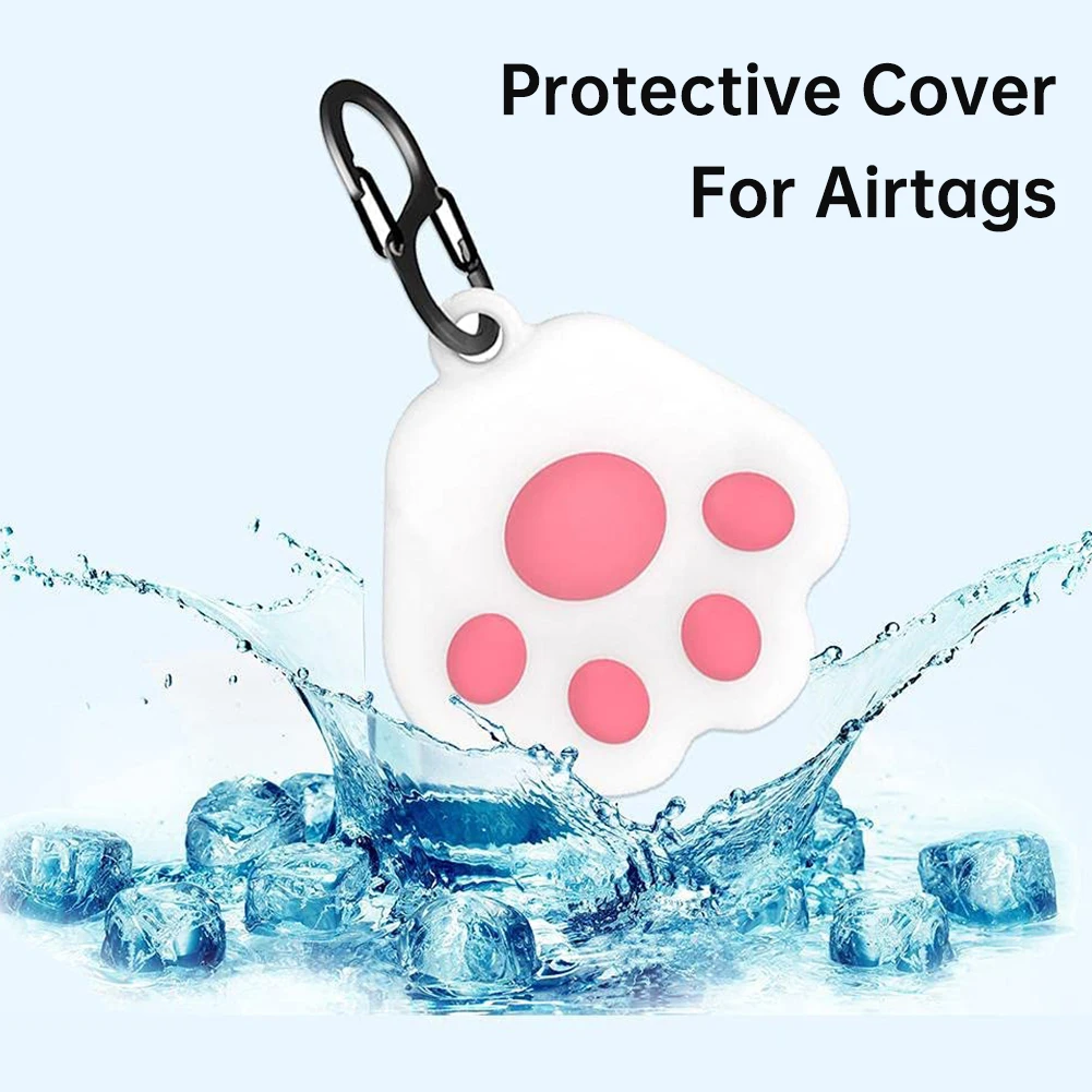 

Silicone Protection Case For AirTags Cute Cat Paw Cover Soft Shell Protective Sleeve For AirTags Tracker Accessories Protective