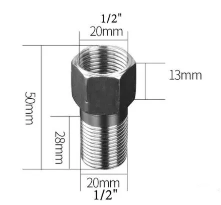 

Удлинительный фитинг BSP из нержавеющей стали, 1/2 дюйма, 3/4 дюйма, 1 дюйм, с внутренней резьбой, прямой соединитель для сантехнических фитингов
