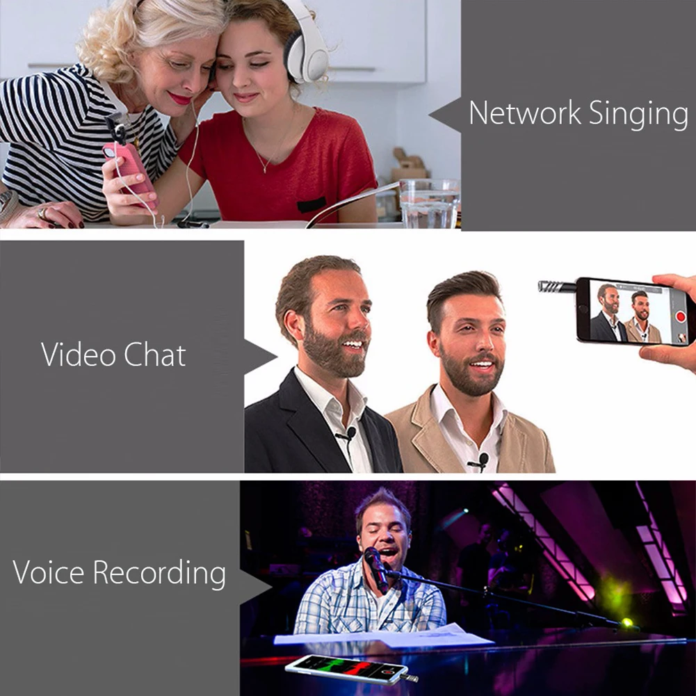 3.5mm Condenser Microphone Live Video Interview Recording Mic For Apple Android Mobile Phone High Quality | Электроника