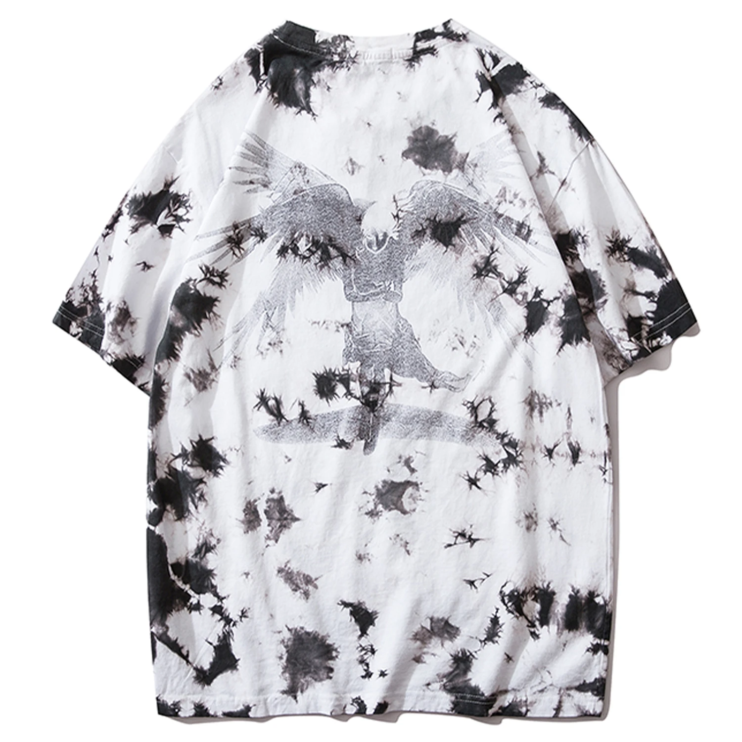 Футболка мужская с принтом ангела повседневная хлопковая рубашка коротким