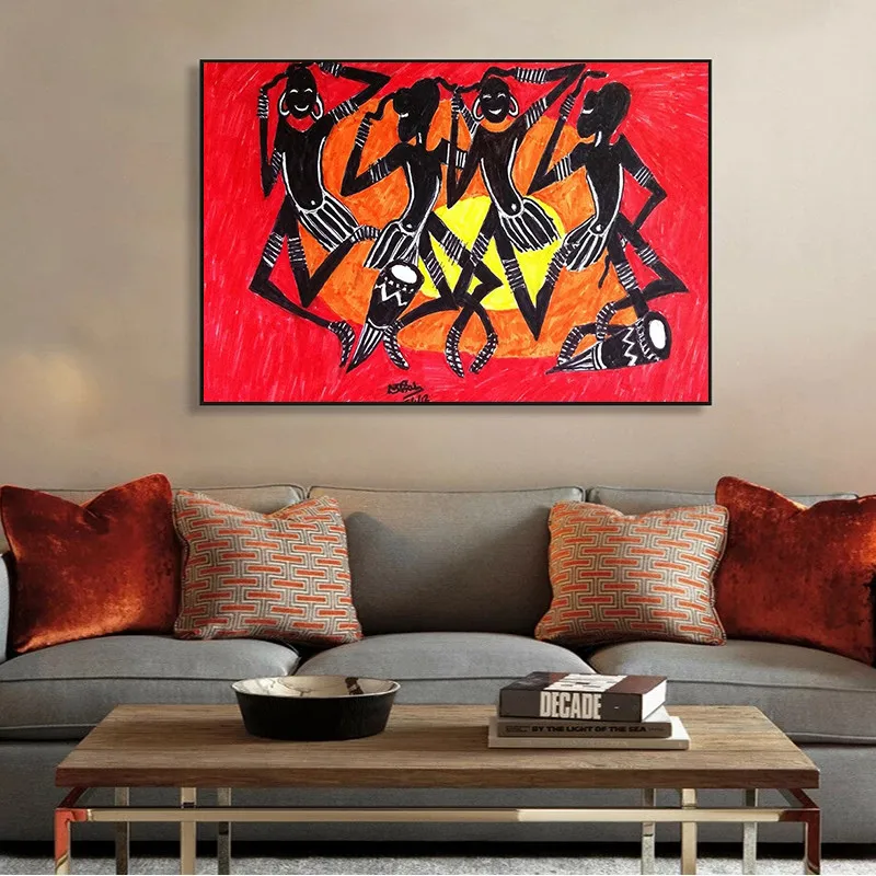 

Black Abstract African American Portrait Painting Sunshine Posters and Prints Canvas Art Cuadros Wall Picture for Living Room