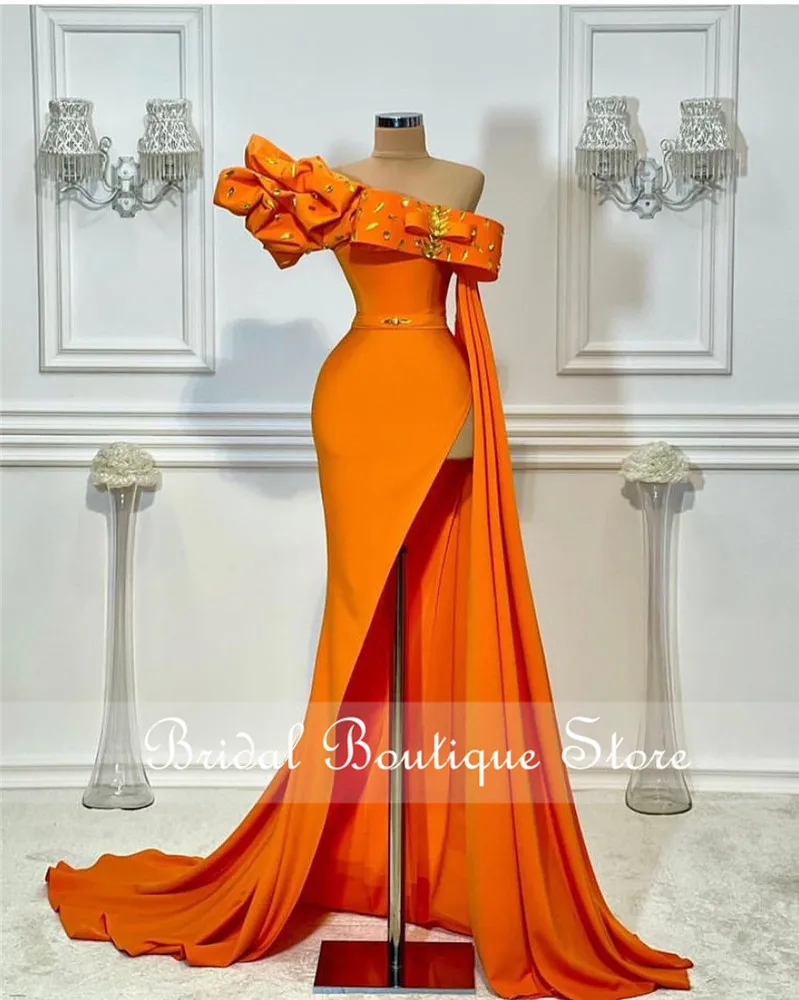 

Arabic Luxury Long Prom Dresses Customize 2022 Robe De Soiree Dubai Couture Gowns Party Ceremony Dress For Saudi Arabia