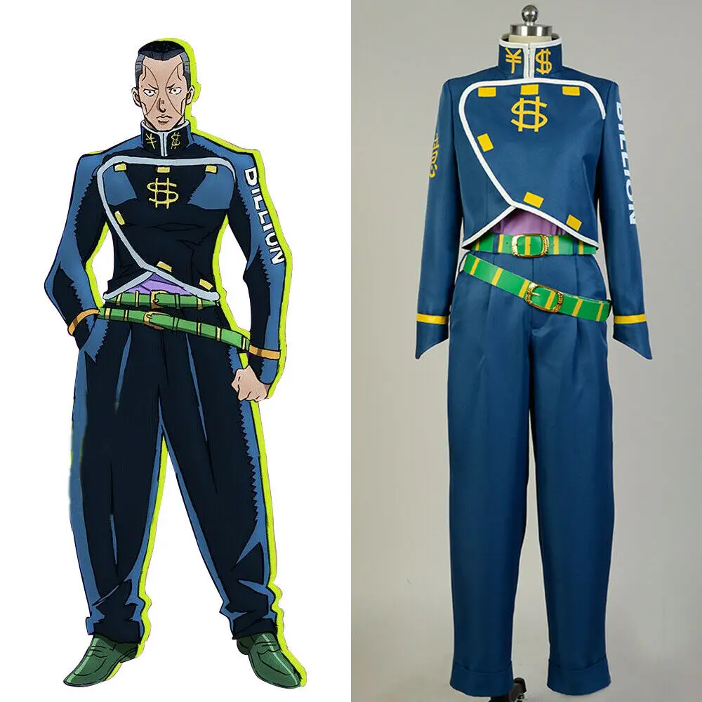 

JoJo's Bizarre Adventure DIU Okuyasu Nijimura Cosplay Costume Dollar Uniform Full Suit Halloween Carnival Costumes