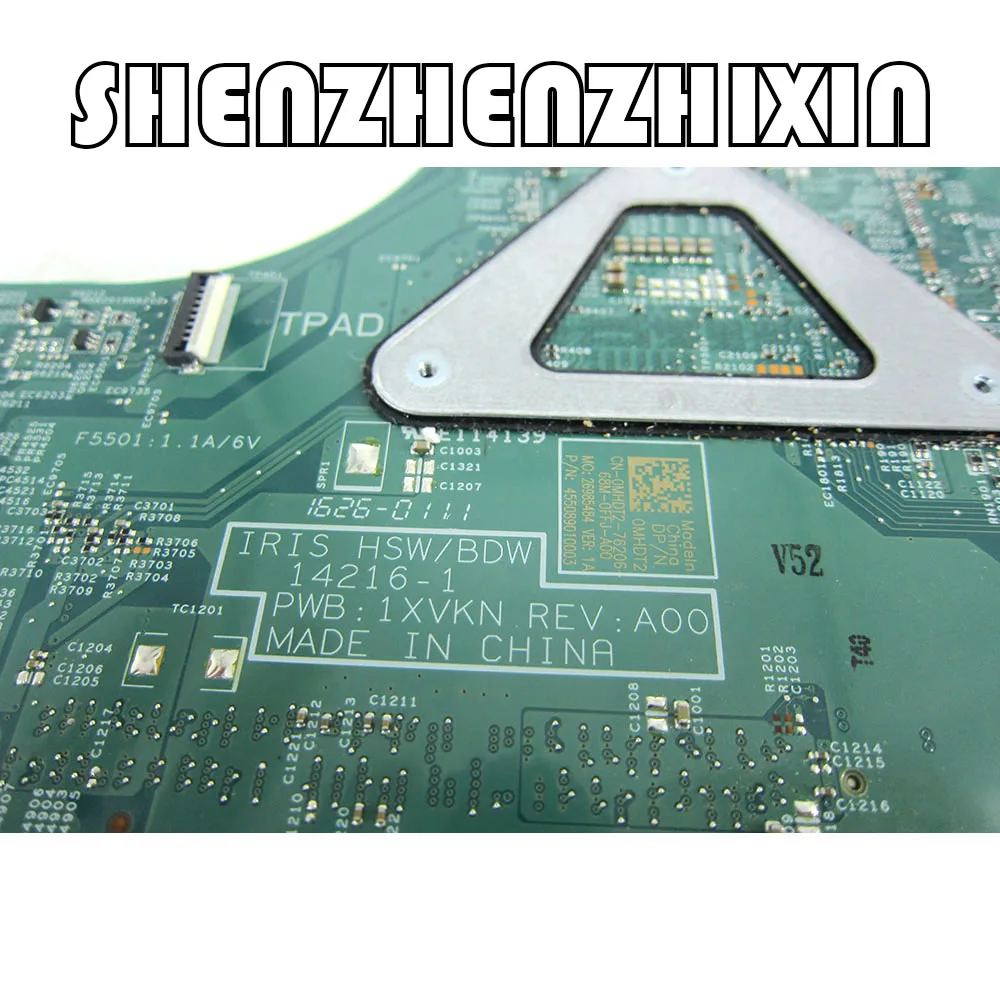 yourui для dell inspiron 14 3458 15 3558 материнская плат
