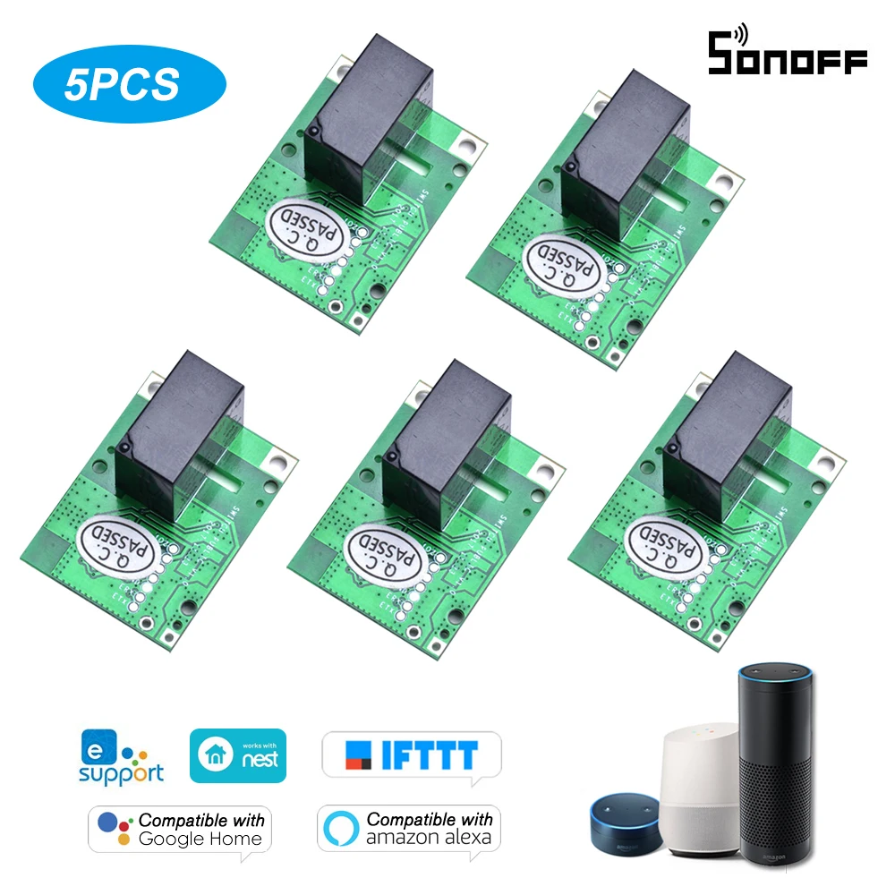 Релейный модуль SONOFF RE5V1C выход сухого контакта 5 В Wi Fi переключатель сделай сам