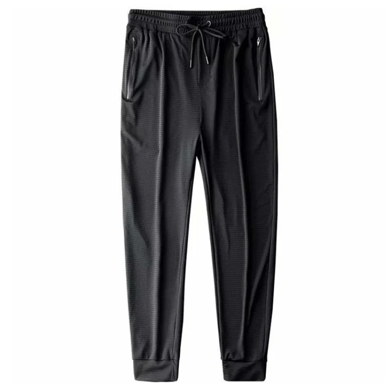 

2021Hot Selling Ice Silk Men's Pants Summer Air-conditioning Pants Thin Casual Sports Men's Loose Joggers Breathable Harem Pants